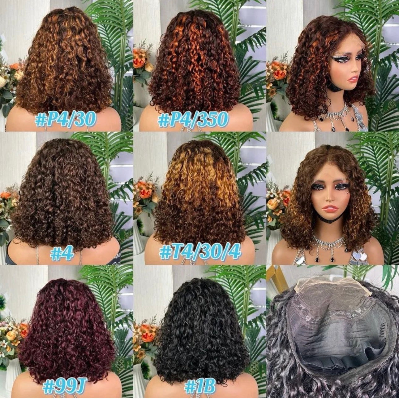 12A 5x5 TP Glueless Water Wave Bob Wig – 12” | 210% Density