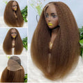 11A Yaki Straight HD Lace Front Wig – Natural Brown | 180% Density