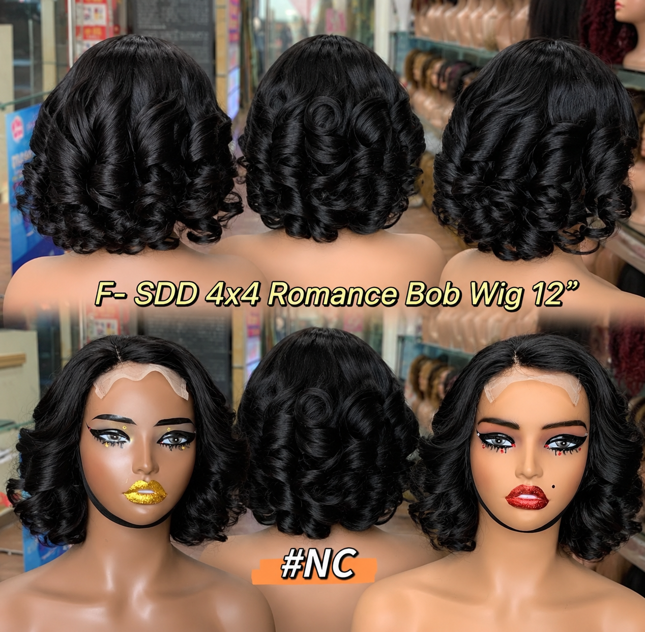 12A 4x4 HD Lace Romance Bob Wig – 210% Density | 12 Inch Human Hair