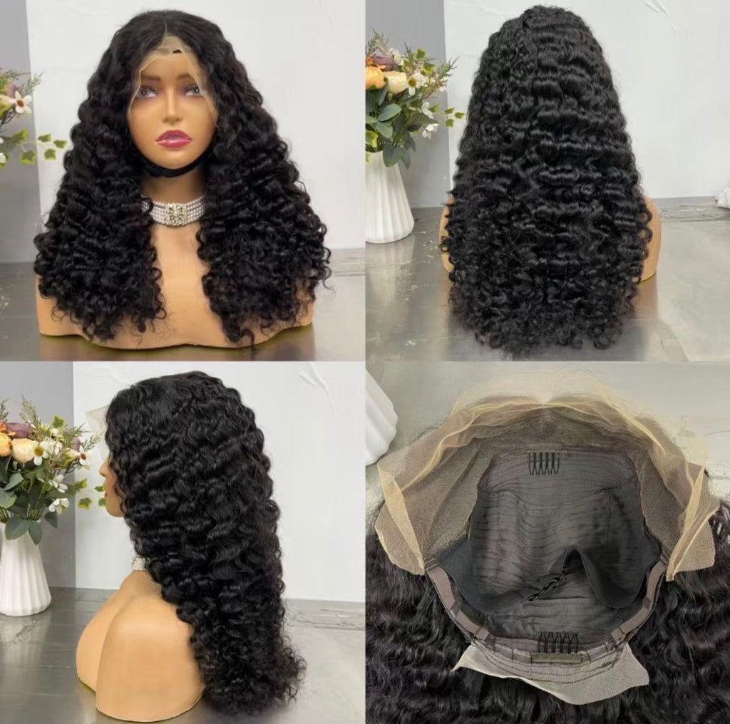 12A Burmese Curly HD Lace Front Wig – Natural Black | 210% Density