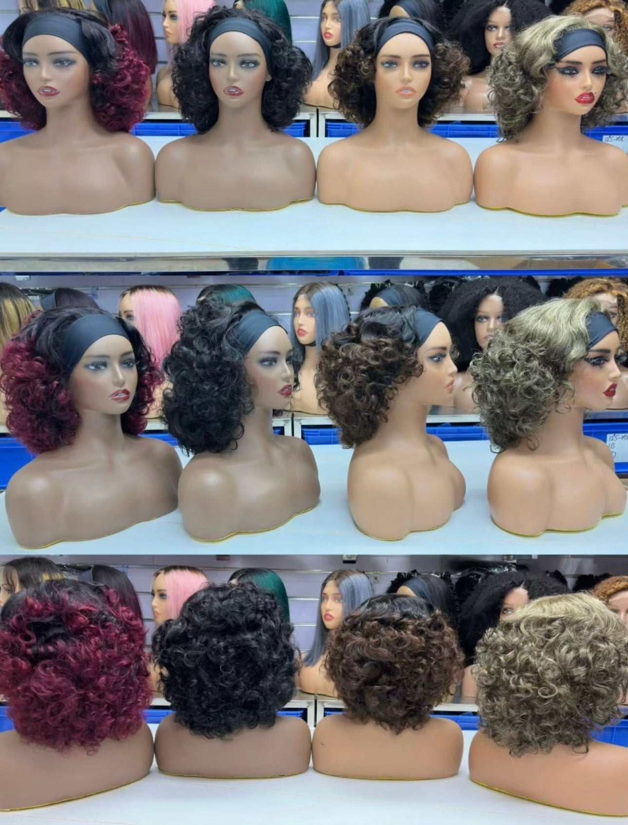 12A Curly Headband Wig | 210% Density | 12 Inch