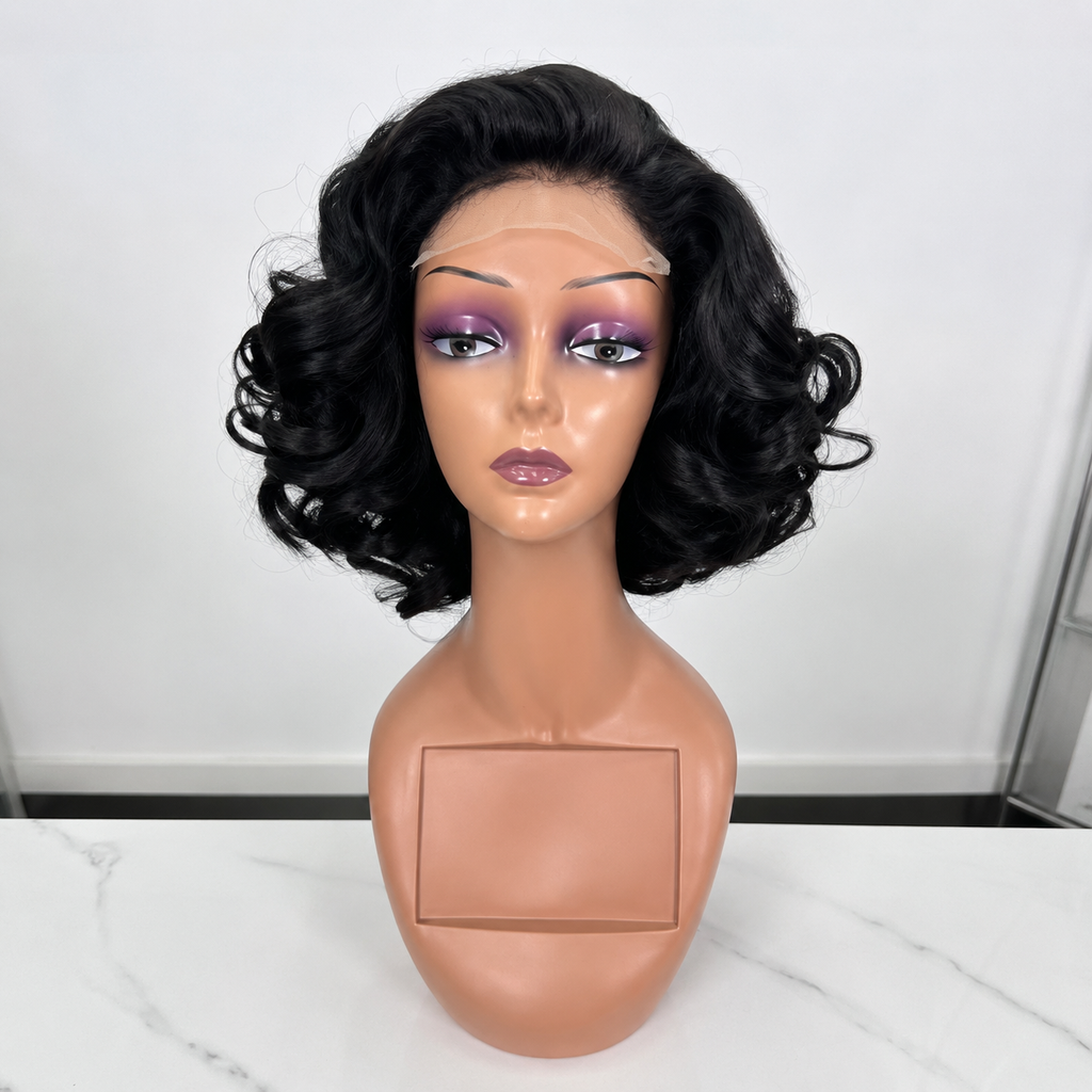 12A 5x5 HD Lace Loose Curl Bob Wig – 210% Density | 12 Inch Human Hair