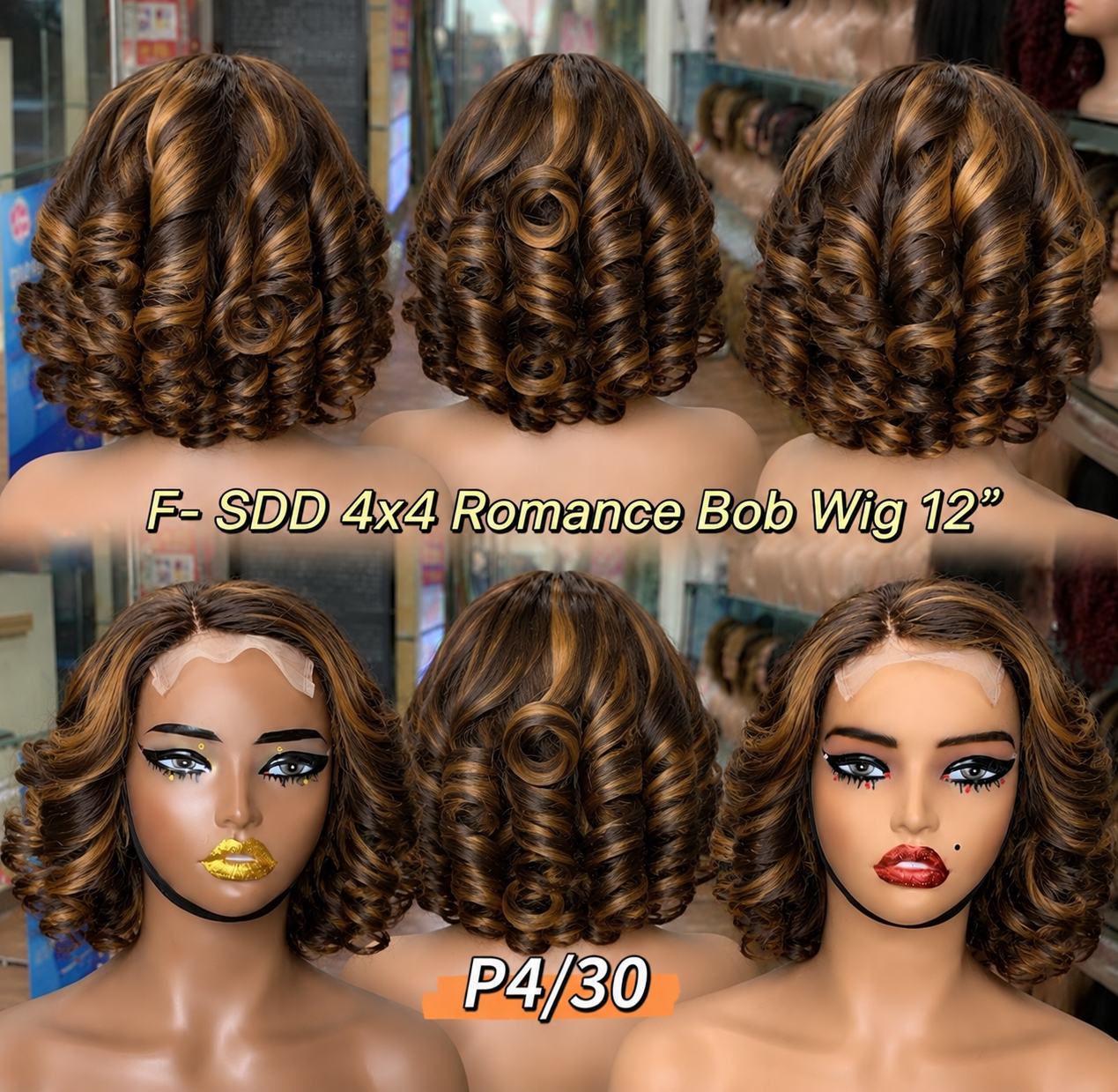 12A 4x4 HD Lace Romance Bob Wig – 210% Density | 12 Inch Human Hair