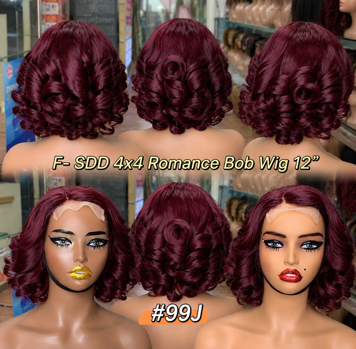 12A 4x4 HD Lace Romance Bob Wig – 210% Density | 12 Inch Human Hair